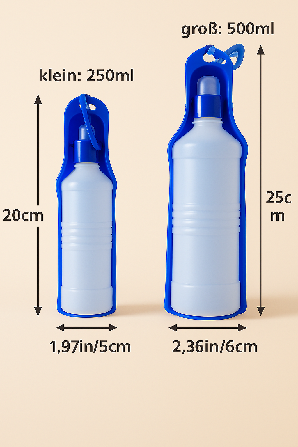 Faltbare Hunde-Trinkflasche – Praktisch für unterwegs