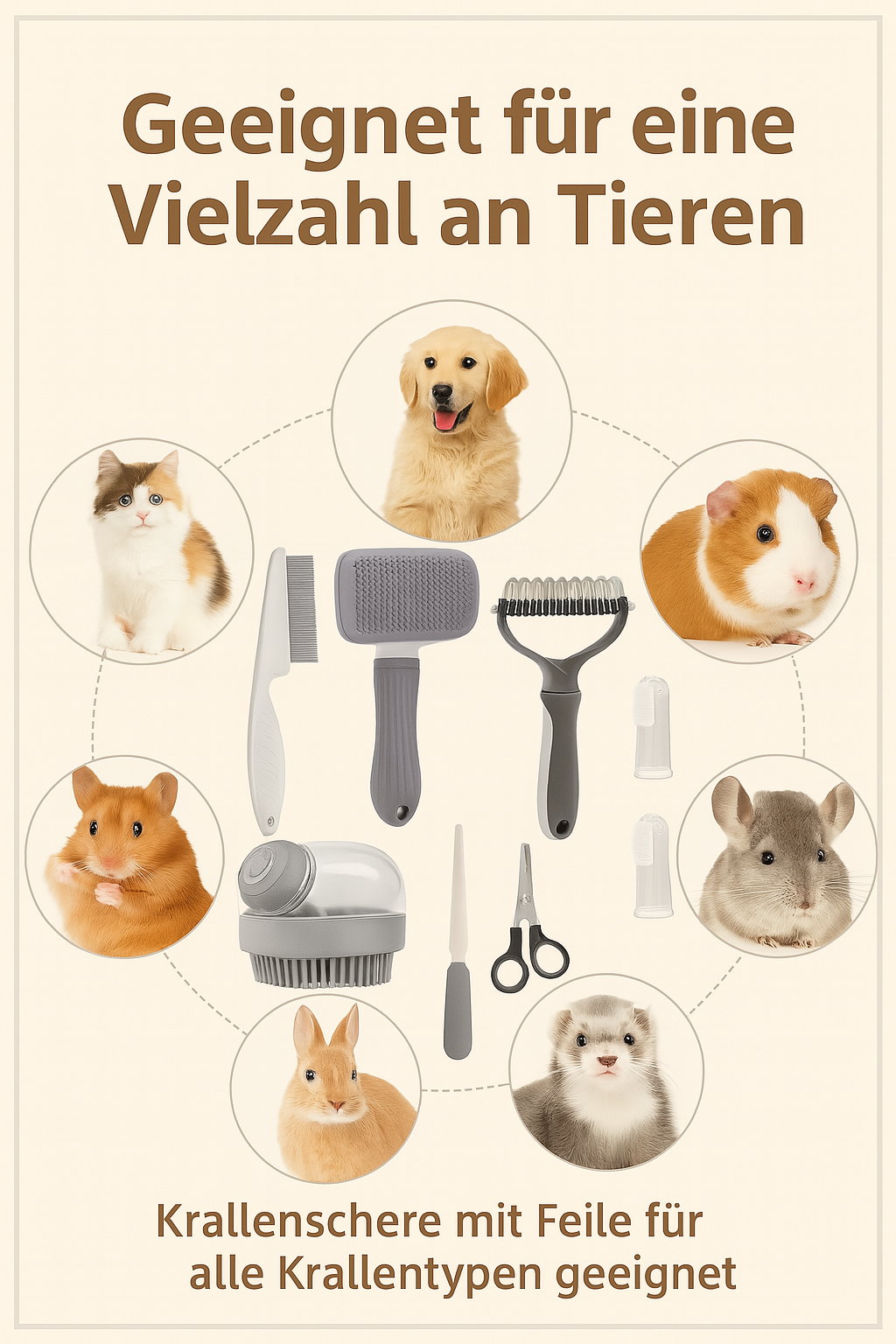 Coffret de toilettage préféré de Browny – Soins complets 8 en 1 pour des amis à quatre pattes heureux !