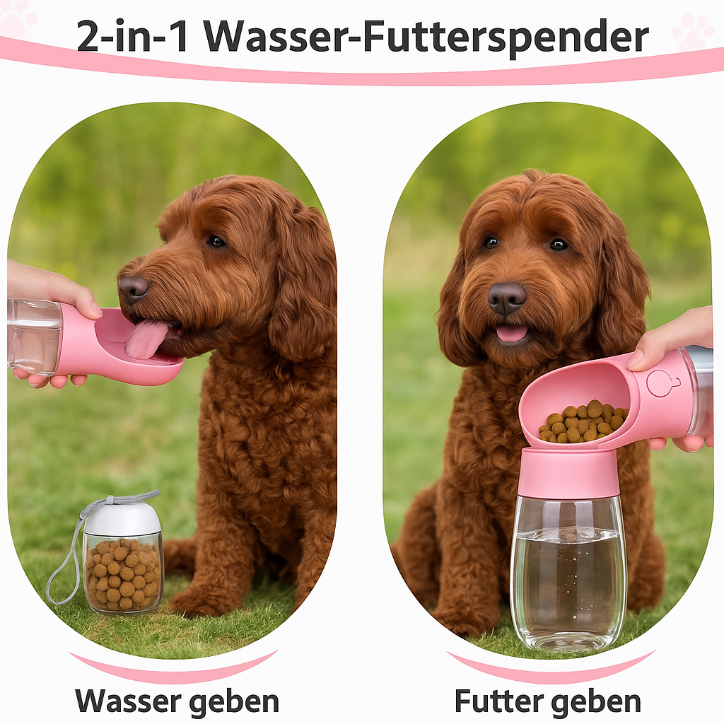 Browny’s 2-in-1 Wasser- & Futterspender – Für unterwegs gemacht!